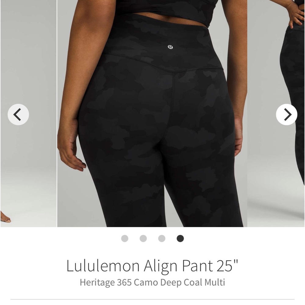 lululemon athletica Black Camo Align Leggings